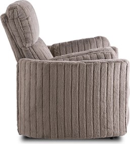 Dönthető fotel szürke plüss szövet, RAUL