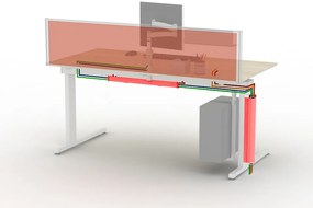 Tartó PC ProOffice-hoz, szürke