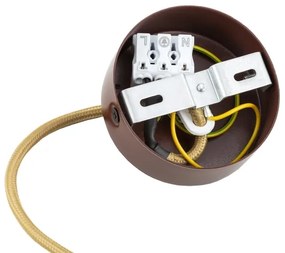 Argon 8452 - Csillár zsinóron ALMIROS 1xE14/7W/230V átm. 12 cm alabástrom barna/arany