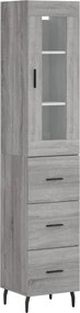 vidaXL szürke sonoma szerelt fa magasszekrény 34,5 x 34 x 180 cm