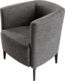 Design fotel, szürke/fekete, KAPY