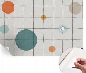 Öntapadós Dekoratív Fotótapéta Hálószobába Színes körök 104x70 cm