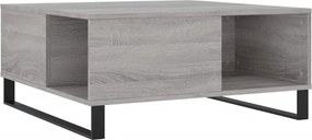 vidaXL szürke sonoma színű szerelt fa dohányzóasztal 80 x 80 x 36,5 cm