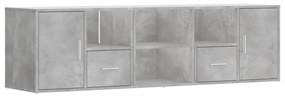 betonszürke szerelt fa sarokszekrény 160 x 40 x 45 cm