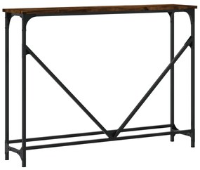 füstös tölgy színű szerelt fa tálalóasztal 102x22,5x75 cm