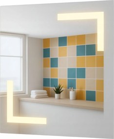 Aries Led tükör kapcsoló nélkül 70x80 cm LED-es háttérvilágítással