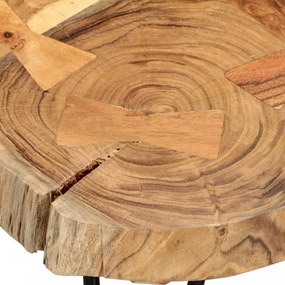 Tömör akácfa dohányzóasztal 4 rönkszelet 36 cm