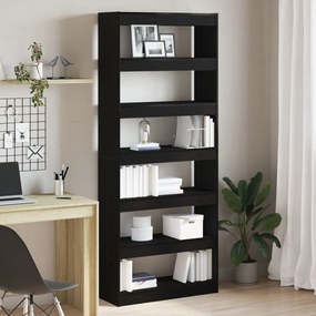 Fekete Tölgy Könyvespolc Fekete tölgy Szerelt fa 80 x 30 x 198 cm