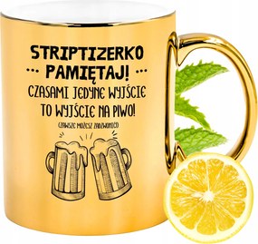 Prémium Arany Csillogó Bögre Sztriptíz Ajándék Nyomtatott Fotó