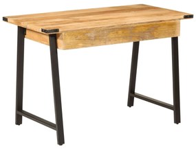 Tömör mangófa és vas íróasztal fiókokkal 105 x 55 x 70 cm