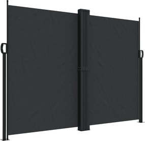 vidaXL fekete behúzható oldalsó napellenző 180 x 1000 cm