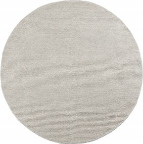 Kerek Szőnyeg Nappaliba Zsinóros Bézs Gyapjú Puha Alma Wool 160cm