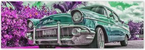 Poszterek 200x66 Klasszikus autó türkizkékben