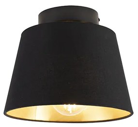 Mennyezeti lámpa pamut árnyalatfekete, arannyal 20 cm - kombinált fekete