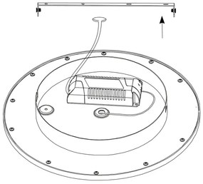 Eglo 97958 - LED RGBW mennyezeti lámpa SARSINA-C LED/16W/230V + távirányító