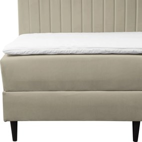 Boxspring ágy, 160x200, bézs, VALENCI