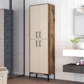 Tároló szekrény Berlin A - Walnut, Cream