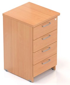 Visio konténer 50 x 47 cm - 4 fiókos, bükkfa