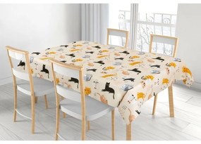 Bellatex asztalterítő Adéla Kitty sárga , 100 x100 cm