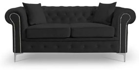 Roma Chesterfield II kinyitható kanapé Fekete