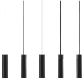 NORDLUX Tilo több ágú függeszték, fekete, GU10, 6cm átmérő, 2010483003