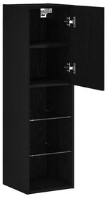 LED TV Szekrény Fekete Tölgy 30,5x30x102 cm Fátmunkálási anyag