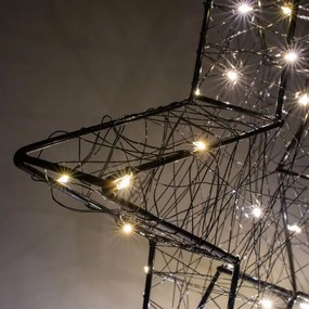 Karácsonyi csillag időzítővel - 25 LED meleg fehér