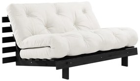 Krémszínű kinyitható kanapé 140 cm Roots Black Night – Karup Design