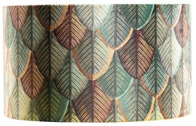 Bársony lámpabúra levélminta arany belsejével 35/35/20