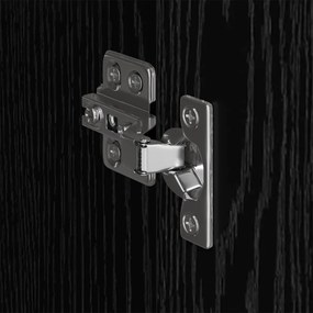 Szekrény tárolóval 2 pcs Fekete tölgy 50 x 50 x 200 cm Faanyag