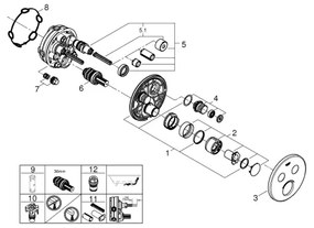 GROHE 29145000 - SMARTCONTROL beépített csaptelep takarólemeze, fényes króm