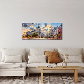 Kép - Calle Gran Vía, Madrid, Spanyolország (120x50 cm)