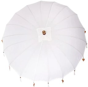 Balinéz Napernyő Krém 210-220 cm Pamut, tömör fa