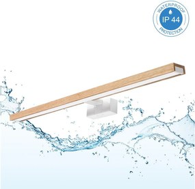 Brilagi - LED fürdőszobai tükörvilágítás 3 az 1-ben WOODY MIRROR LED/15W/230V IP44 fehér/tölgy