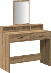 vidaXL Öltözködőasztal fiókkal Artisan tölgy 100 x 41 x 140 cm Faanyag