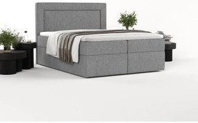 Szürke ágyneműtartós boxspring ágy 200x200 cm Imagine – Maison de Rêve