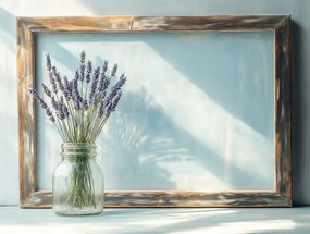 Vászonkép Canvas Absztrakt Dekoráció Keret Levendula Csokor 100x75