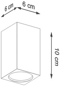 Sollux SL.1040 - Spotlámpa KEKE 1xGU10/40W/230V 10 cm tölgy