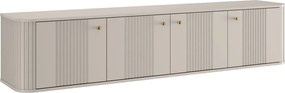 Vesper 4D függő TV-szekrény 187 cm - kasmír / arany fogantyúk