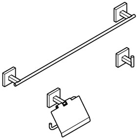 GROHE 41124DC0 - START CUBE 558 mm rozsdamentes acél tartozékkészlet