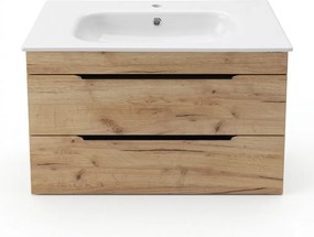 TMP VOX 80 GOLD CRAFT - fali fürdőszobabútor - NewArc 504080 porcelán mosdóval - 80 x 45 x 46 cm