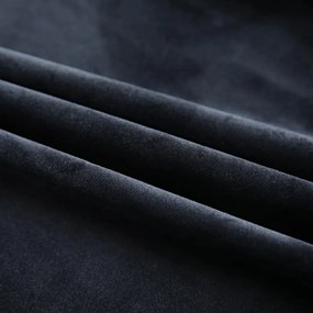 vidaXL fekete bársony sötétítőfüggöny kampókkal 290 x 245 cm