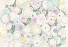 Kerék tapéta Akvarell Pasztell Absztrakt vinil 254x184 gyerekszoba+ragasztó