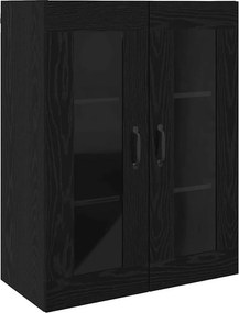 vidaXL Fali Lógós Szekrény Fekete 69.5 x 34 x 90 cm Faanyag