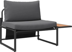 vidaXL Kerti Kanapé Szett 2 pcs Antracit Acél