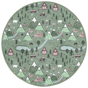 Zöld gyerek szőnyeg ø 100 cm Comfort – Mila Home