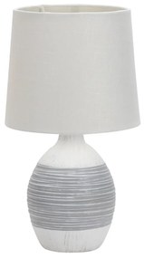 Világosszürke asztali lámpa textil búrával (magasság 35 cm) Ambon – Candellux Lighting
