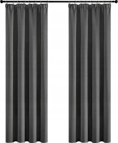 Miulee Átlátszatlan Függöny 140X225 CM Sötétszürke 2DB sötétítő