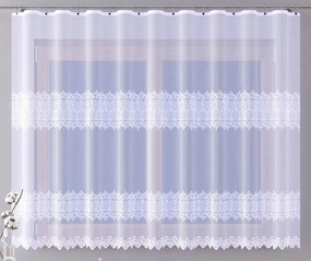 Mg Függöny jacquard 762/16 Fehér 400x170cm kész Skr szalaggal