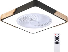 Brilagi LED dimmeres lámpa ventilátorral 30W 230V 3000-6500K fekete/tölgy+DO